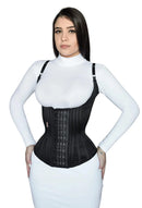 Cinta Modeladora Abdominal Califórnia Feminina com Alça e 26 Barbatanas de aço