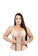 Cinta Modeladora Abdominal Ibiza Feminina com Alça, Bojo Embutido, 30 Barbatanas de aço e 2 flats de aço